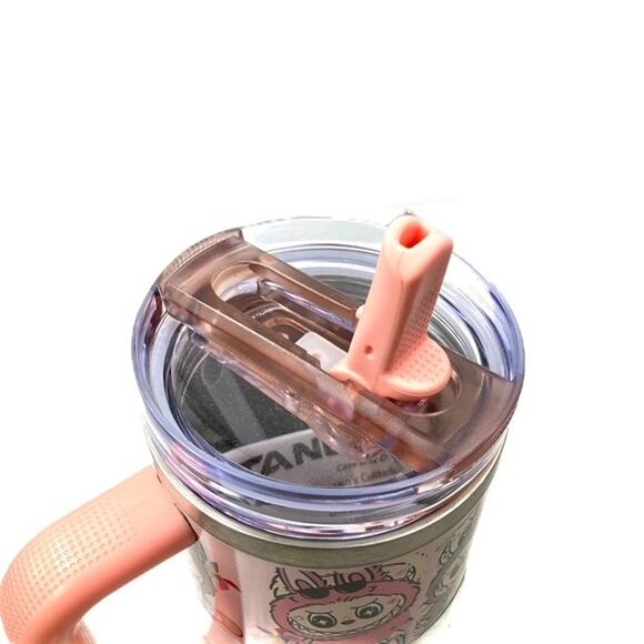 Pink Stanley Quencher Travel Tumbler New Flowstate 40oz Monster Mug - Picture 8 of 9